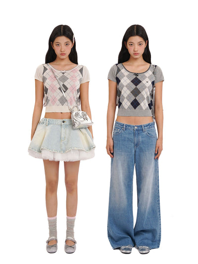 [MOROMORO] ribbon puff shirt