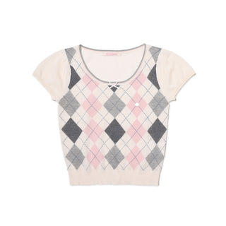 [MOROMORO] ribbon puff shirt