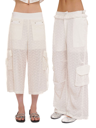 [MOROMORO] lace casual pants
