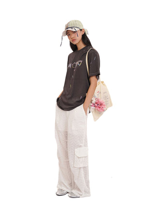 [MOROMORO] lace casual pants