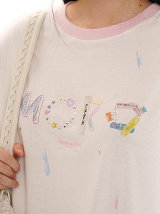 [MOROMORO] splash ink tee