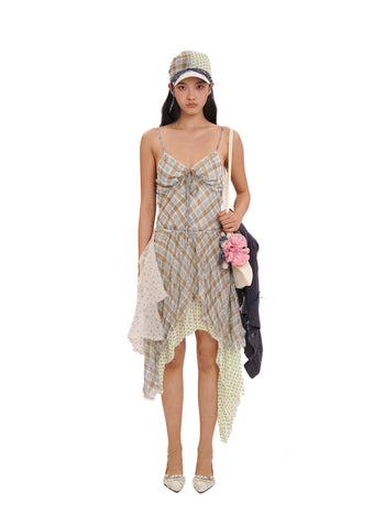 [MOROMORO] layered strap dress