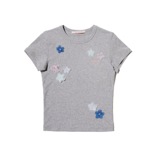 [MOROMORO] beaded floral top
