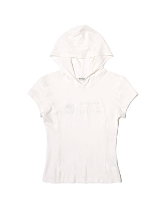 [MOROMORO] embroidered hoodie top