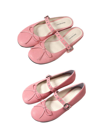 [MOROMORO] bow ballet slippers