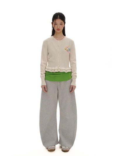 [MOROMORO] ribbon knit cardigan