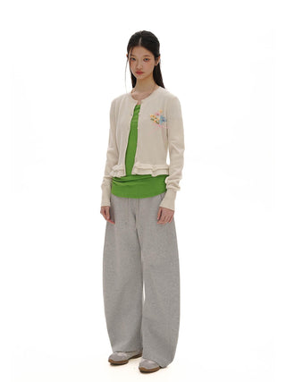 [MOROMORO] ribbon knit cardigan