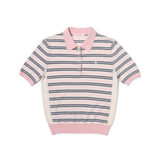 [MOROMORO] striped polo top