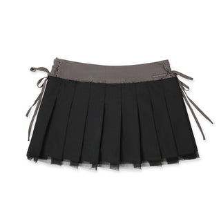 [MOROMORO] wool pleated skirt