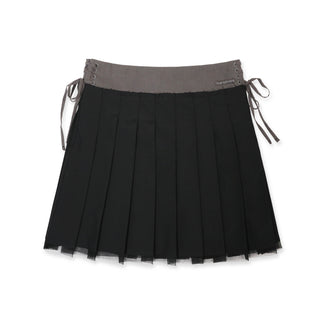 [MOROMORO] wool pleated skirt