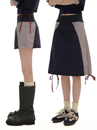 [MOROMORO] split nylon skirt