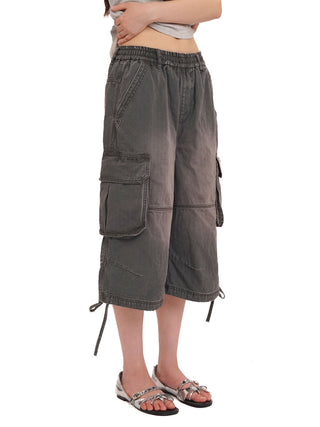 [MOROMORO] tooling cropped trousers