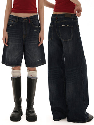 [MOROMORO] monkey wash jeans