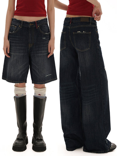 [MOROMORO] monkey wash jeans