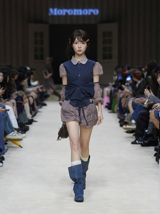 [MOROMORO] puffy waist shorts