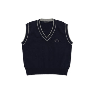 [MOROMORO] striped sweater vest