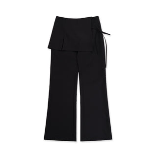 [MOROMORO] bandage wide pants