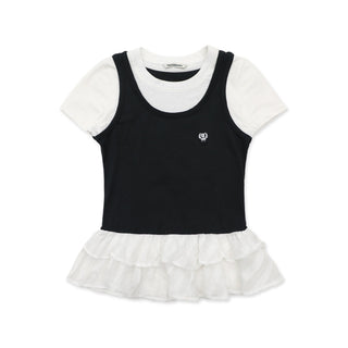 [MOROMORO] plaid lace top