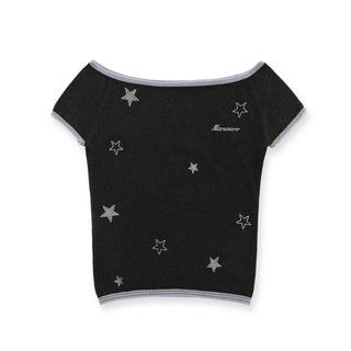 [MOROMORO] rhinestone striped top