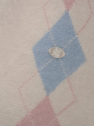 [MOROMORO] rhombus lace vest