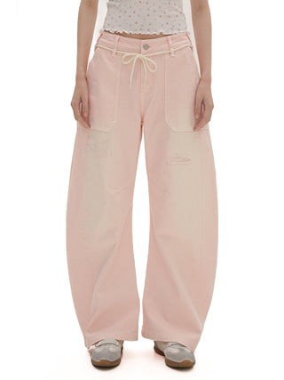 [MOROMORO] grapefruit wide trousers