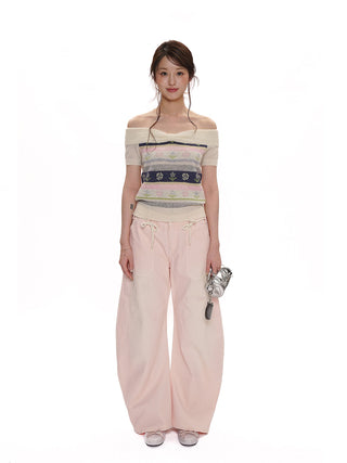 [MOROMORO] grapefruit wide trousers