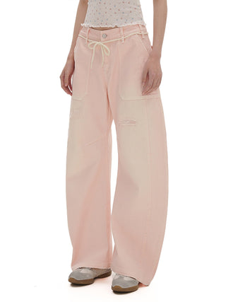 [MOROMORO] grapefruit wide trousers
