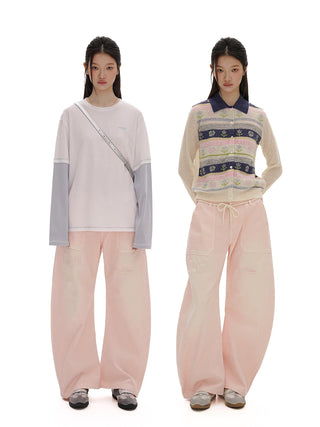 [MOROMORO] grapefruit wide trousers