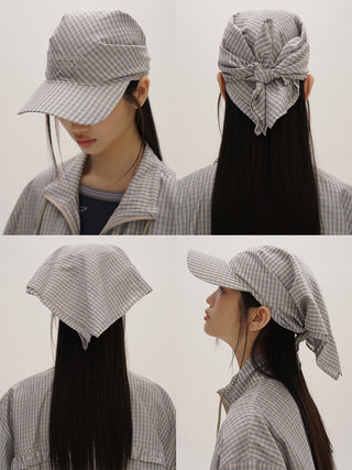 [MOROMORO] plaid baseball cap