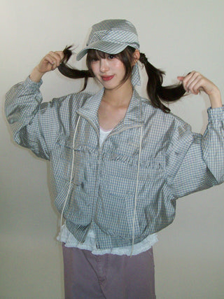 [MOROMORO] plaid baseball cap