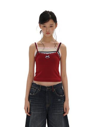 [MOROMORO] bandage lace camisole