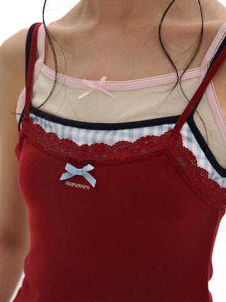 [MOROMORO] bandage lace camisole