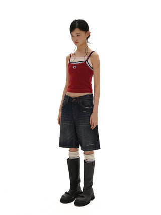 [MOROMORO] bandage lace camisole