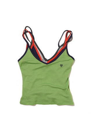 [MOROMORO] striped sling vest