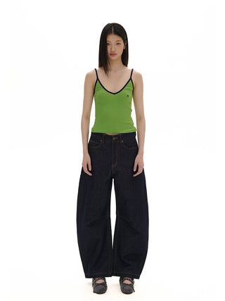 [MOROMORO] striped sling vest