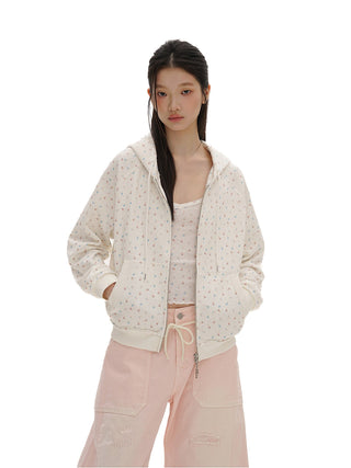 [MOROMORO] rabbit floral sweater