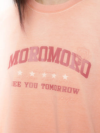 [MOROMORO] distressed printed tee