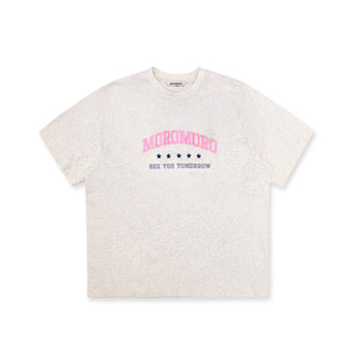 [MOROMORO] distressed printed tee