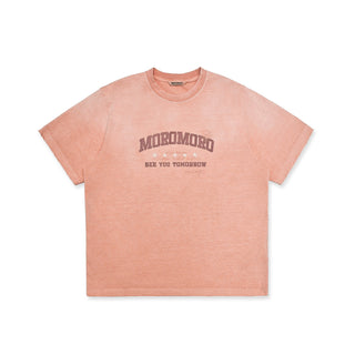 [MOROMORO] distressed printed tee