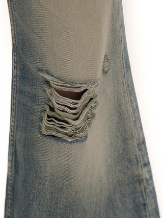 [MOROMORO] flared denim trousers