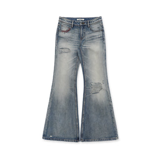 [MOROMORO] flared denim trousers