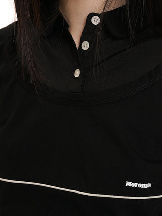 [MOROMORO] polo split tee
