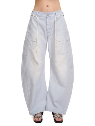 [MOROMORO] blue wide trousers