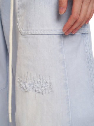 [MOROMORO] blue wide trousers