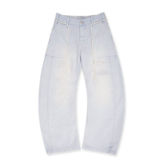 [MOROMORO] blue wide trousers