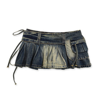 [MOROMORO] detachable denim skirt