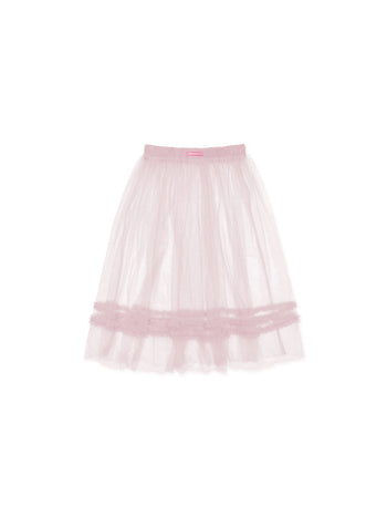 [MOROMORO] transparent mesh skirt