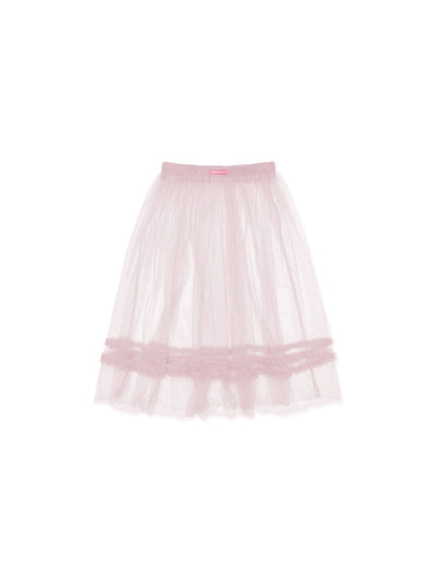 [MOROMORO] transparent mesh skirt