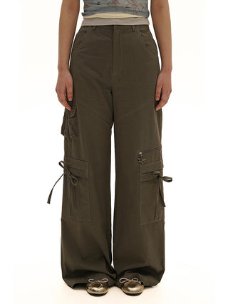[MOROMORO] bandage pocket pants