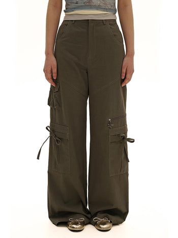 [MOROMORO] bandage pocket pants